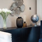 Black Side Table in Living Room