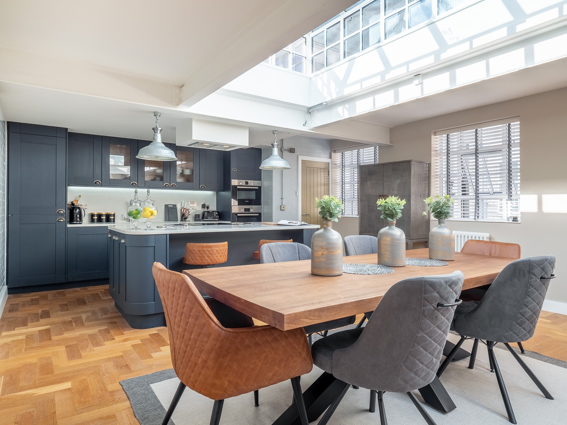 Interior Designed Open Dining Room and Kitchen