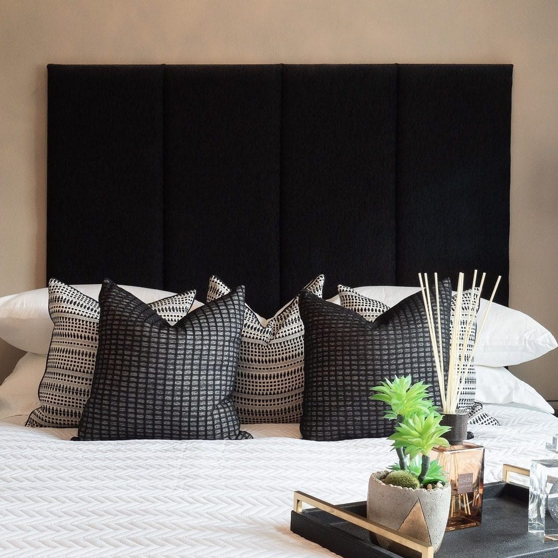 Black and White Coloured Bedroom