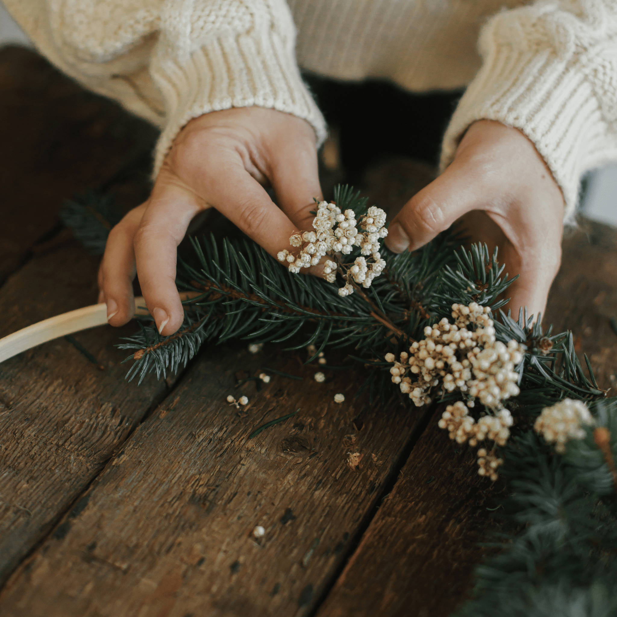 racheal-reid-christmas-wreath-making-workshop Book your place at our Christmas Wreath Workshop Today.